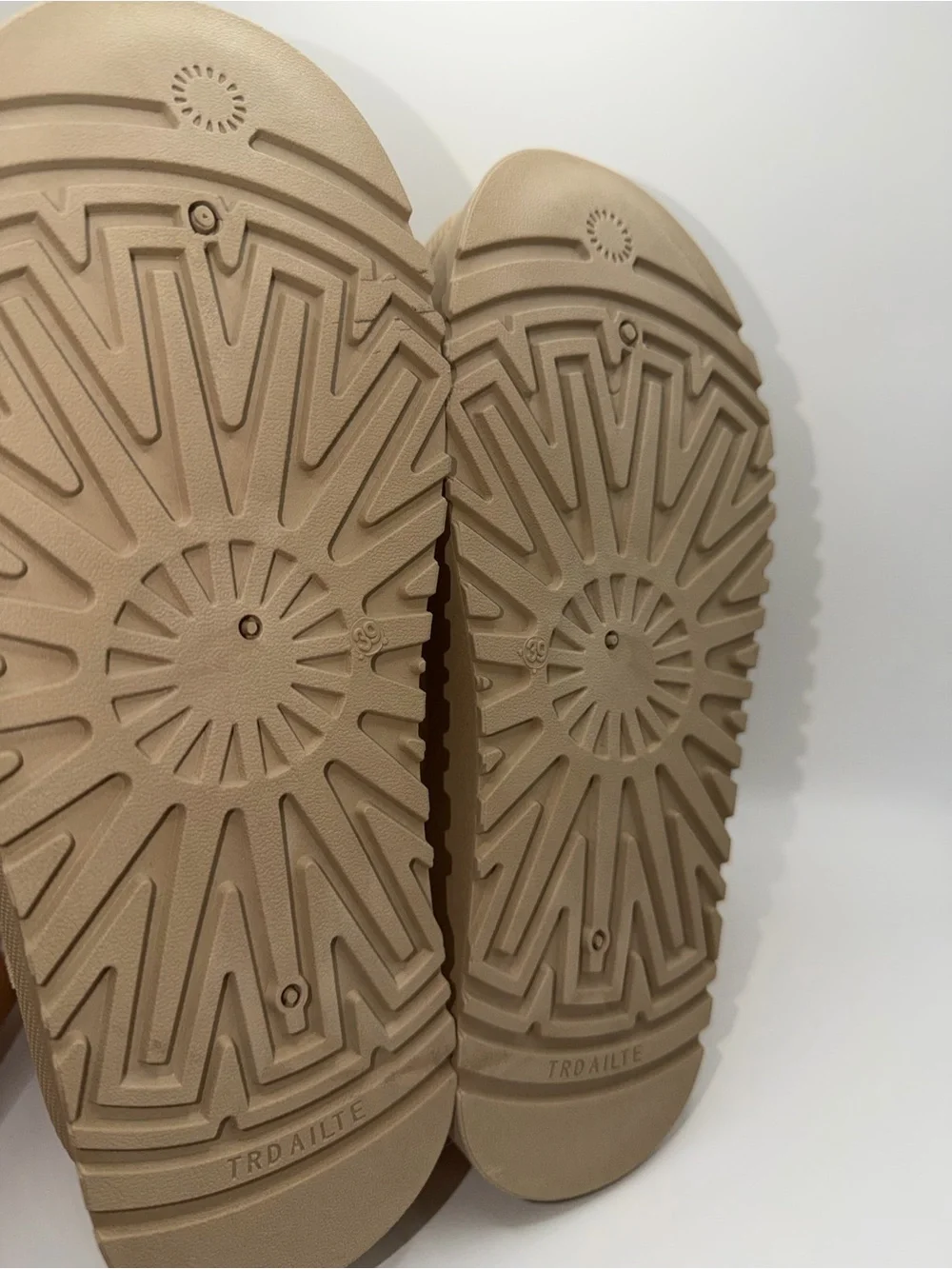 UGC Tan Suede Ankle Boot with Cream of Laces